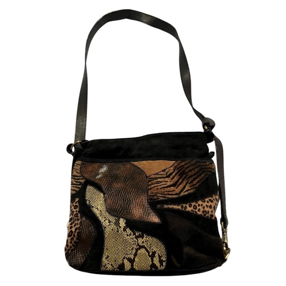Great American Leatherworks Exotic Patterned Shoulder Bag GUC